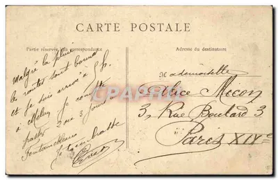 Melun — Bulwar Victor-Hugo i Pomnik Pasteura — G. Chapron, wydawca — Rewers