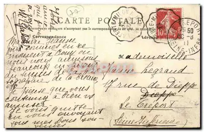 Crouy-sur-Ouercq (S.-et-M.) — Porta das Ruínas do Castelo, XIVº século — editor não identificado — Verso