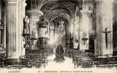 Albertville - Interior da Igreja de Conflans — B. F., Paris, n°44
