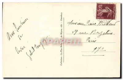 Arredores de Brides-les-Bains — O Lago Azul e a Dente do Villard (2.902 m.) — La Savoie Pittoresque, n° 2953 — Verso