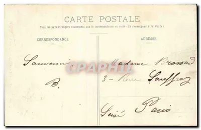 Montigny-sur-Loing — Uitzicht op de Loing en de Kerk — Uitgever: H. P. R. 440 — Achterkant
