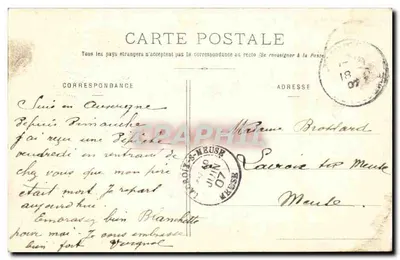 Okręgi Tauves — Most Garde — H. Bouge-Béal, 21 rue de l’Ecu, Clermont-Ferrand — Rewers