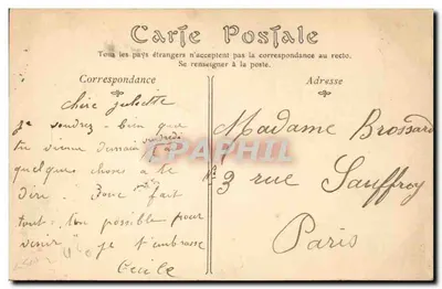 PARÍS — Vista del Parque de las Buttes-Chaumont — editor no identificado, n.º de serie 319 — Reverso