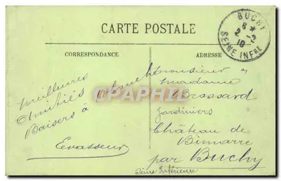 Inundações de Paris — Janeiro 1910 — A Rue de Lille — LL. — Verso