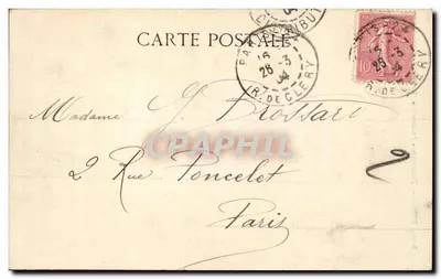 París - Trocadéro - Ruinas de las Tullerías — C. L. C. n° 526 — Reverso