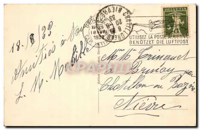 Genebra — Vista Geral — Edição Paul Abel, Genebra — Verso