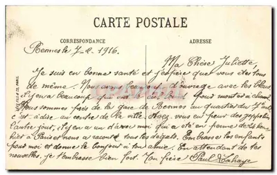 Rennes — O Palácio de Justiça — A.G. n°85 — Verso