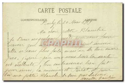 Rouen - Igreja de Saint-Ouen (Fachada) — C.P. 410 — Editor C.P. Rouen — Verso