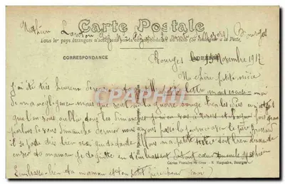Bourges — Façada katedry — Cartes Postales en Gros, Bourges — Rewers