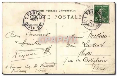 PUISEAUX — Façada Kościoła (XI wiek) — A. Marguillier, Rue Blanchard, Puisieux (Loiret) — Rewers