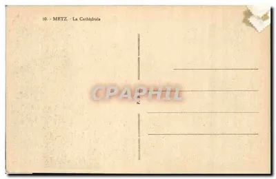 Metz — Katedra — wydawca R. Bihl, n°10 — Rewers