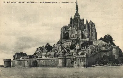 Le Mont Saint-Michel — Les remparts et l'abbaye — LL