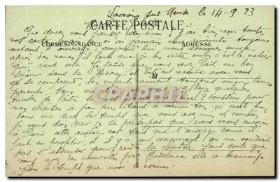 Fort de Souville — Ruínas após a batalha da Marne — Carte postale francesa — Verso