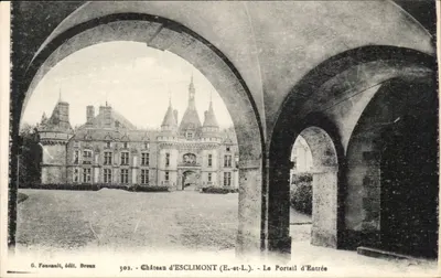 Castelo de Esclimont (E.-et-L.) — O Portal de Entrada — G. Foucault, editor Dreux, n° 302