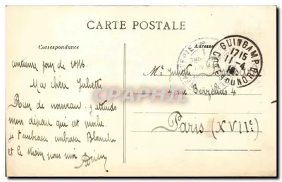 Alte Wasserträgerin von Morlaix — Sammlung A. Waton, St-Brieuc — Rückseite