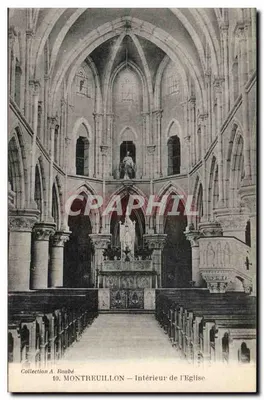 Montreuil-lon — Interior da Igreja — Coleção A. Roubé, n°10