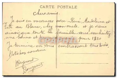 Le Blanc (Indre) — Castelo Brun na cidade alta — Col. Béquillet — Verso