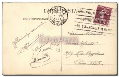 Angers — Ogród Botaniczny — Jezioro — A.B. n°83 — Rewers