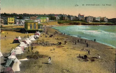 Pontaillac - A Praia — vista da praia e da margem do mar — editor não identificado, n° de série 88