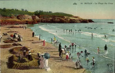 Royan - Plaża Chay — widok kąpieli — seria 80