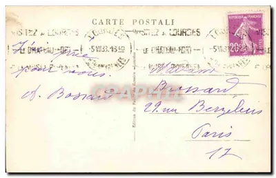 Lourdes — Ogólny widok świątyni — Wydawnictwo Pana Rosary, n°104 — Rewers