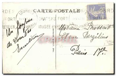 Lourdes — La Basilique — G.C. 18 — Verso