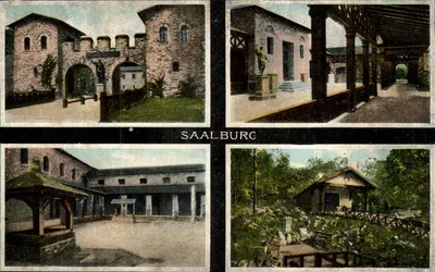 Saalburg — vista panorâmica em quatro cenas — editor Otmar Zirner München