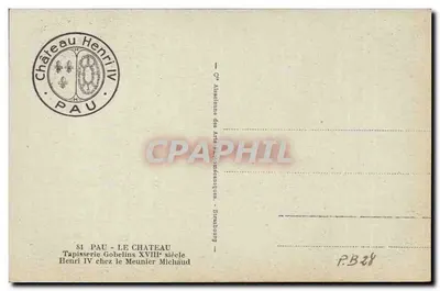 हेनरी IV के किला — गोबेलिन्स के बुने हुए तकिया XVIII वीं शताब्दी — फ्लैमिश कला कार्यशाला द्वारा प्रकाशित — पीछे