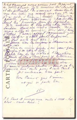 Montmin — La Iglesia — Tarjeta postal antigua — Reverso