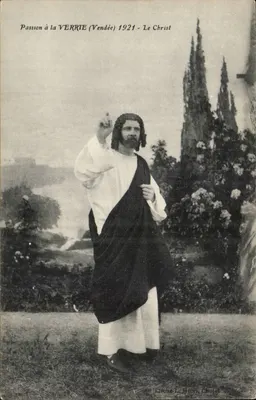 Paixão na VERRIE (Vendée) 1921 — O Cristo — Gliche L. Héon, Cholet