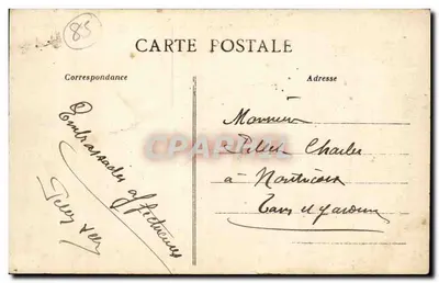 Challans e seus arredores (Vendée) — O Maralchinage — No banco — Lib. Igely-Poupin, Mortagne — Verso