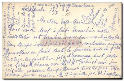 La TRANCHE sur-MER (Vendée) — Floresta de pinheiros — editor Mozais, n°29 — Verso