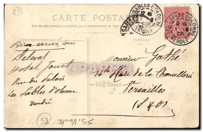 Société Chorale Mixte dos Sables-d'Olonne (Vendée) — "La Faucette" — Coleção Édouard Fournier, N° 1321 — Verso