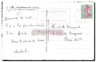 Saint-Gilles-sur-Vie — praia animada — Edições Jely — Verso