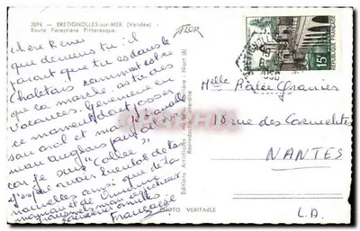 Rota Florestal Pitoresca — Bretignolles-sur-Mer (Vendée) — Edições Artísticas Flor — Verso