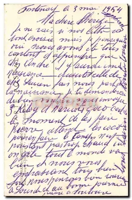 Fontenay le Comte Stara pocztówka Rue Georges Clemenceau — Rewers