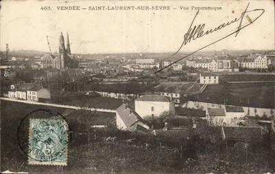 Saint-Laurent-sur-Sèvre — Vista Panorâmica — Editor Philippe Mortagne, n° 463