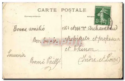 Lembrança de Saint-Laurent-sur-Sèvre — editor anônimo, número de série não visível — Verso
