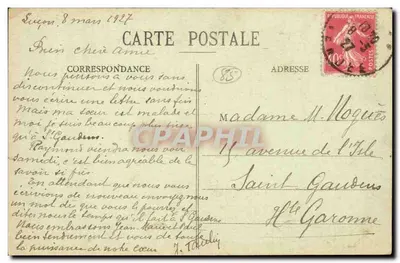 Lucon — Pałac Biskupi — Kolekcja A. Robin, nr 1606 — Rewers