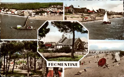 Fromentine — Vista geral — A Costa, A Capela, A Floresta, A Praia — F. Chapcau, editor Nantes