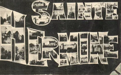 Sainte-Hermine — vista panorâmica em letras compostas — editor desconhecido