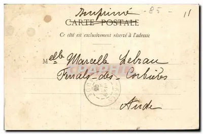 Maillezais - O Castelo Bourloton — Os Castelos da Vendée — editor: A. Rabín, Fontenay — Verso