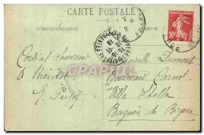 Challans (Vendée) — A Igreja e a Cour da Ambulância — Yva Bally, editor, n° 179 — Verso