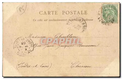 Ruínas do castelo da Traversière — lenda da pomba ladra — Lib. Poupiñ, Mortagne, n°152 — Verso