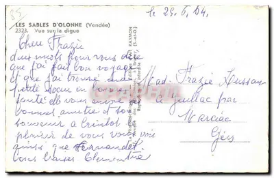 Les Sables d'Olonne — Widok na przystań — RAYMON (S.-el-O.) — Rewers