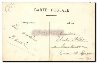 A Vendée Maraichine — cena romântica sob guarda-chuva — Artaud e Nozais, Nantes, n°2 — Verso