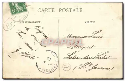 Ai Marais Vendéens - La Danza dei Piccoli Coltivatori — Collezione Boulain, Croix-de-Vie, N° 167 — Verso