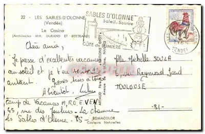 Kasyno w Sables-d'Olonne — Sables-d'Olonne (Vendée) — Wydawnictwo Gaby — Rewers