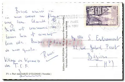 Port Sables d'Olonne — Statek rybacki LS.2768 i LS.2827 — Wydawnictwo Jehly — Rewers