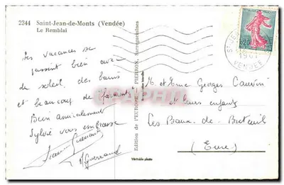 Saint-Jean-de-Monts (Vendée) — Le Remblai — Wydawnictwo Europy, n°2344 — Rewers